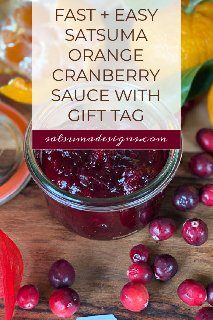Fast and Easy Four Ingredient Orange Cranberry Sauce Recipe and Gift Tag