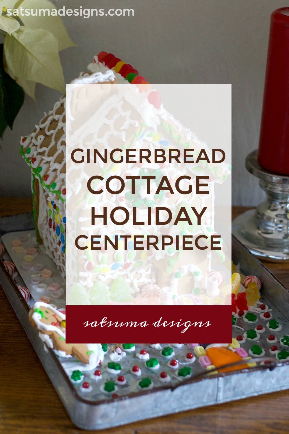 Gingerbread Cottage Holiday Centerpiece