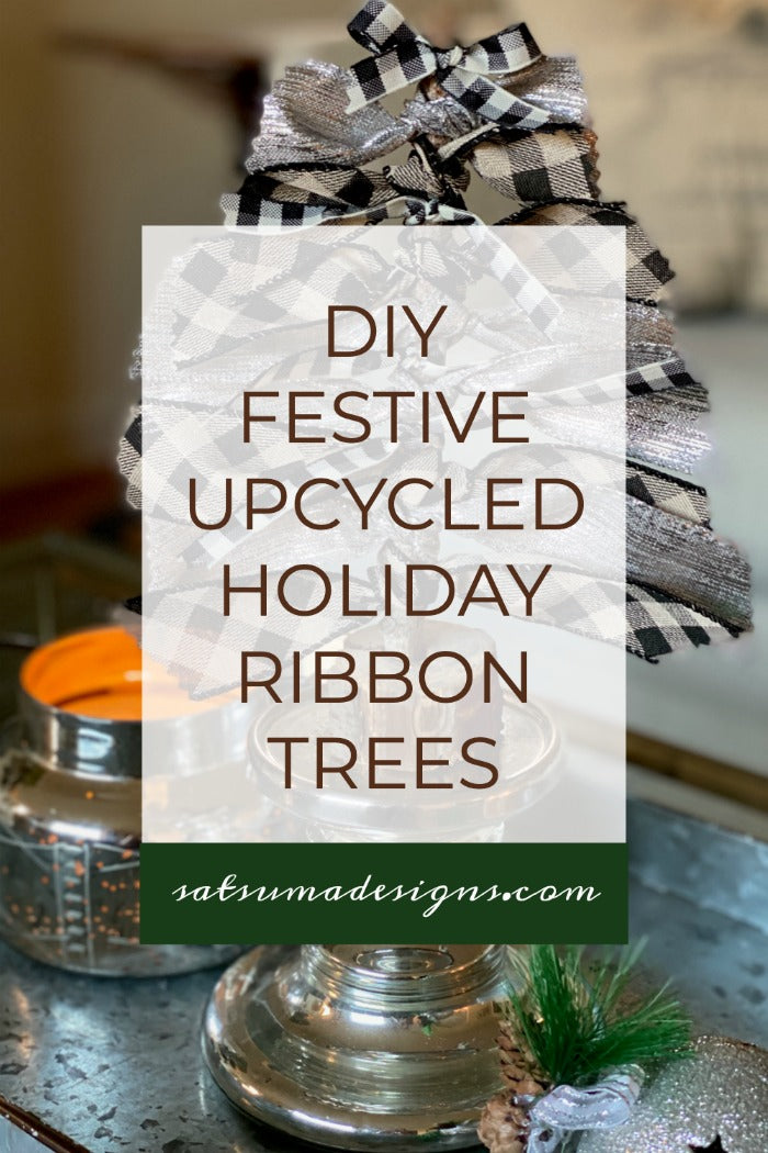How To Make Festive Holiday Ribbon Trees From Upcycled Materials