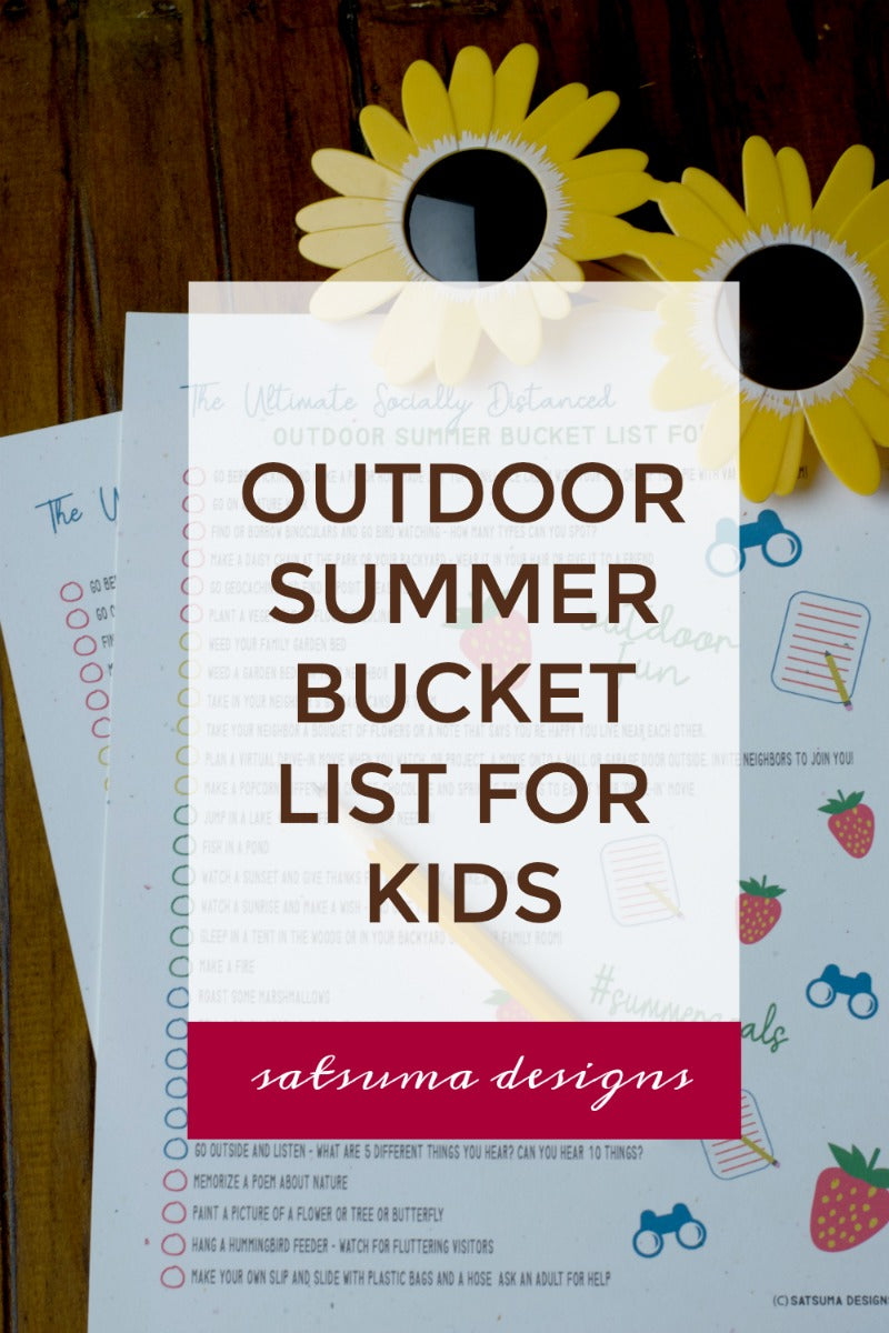The Ultimate Socially Distanced Outdoor Summer Bucket List for Kids
