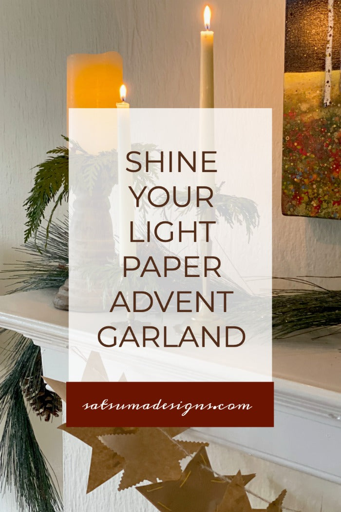 Shine Your Light Paper Advent Calendar Garland