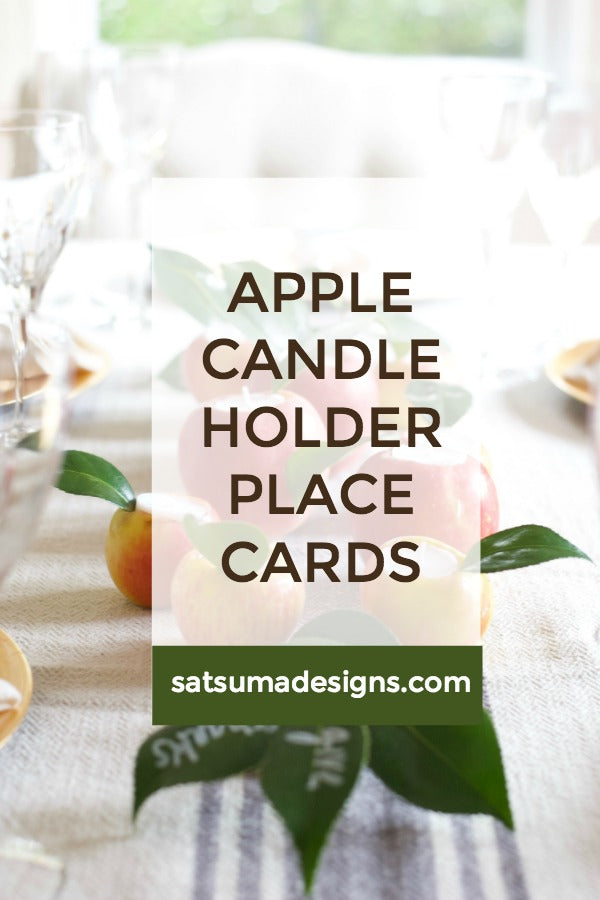 Apple Candle Holder Place Cards