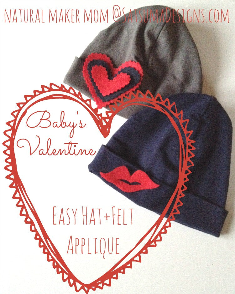 Valentine's Day No Sew Baby Hat