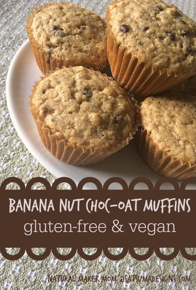 Banana Choc-oat Muffins (vegan and gluten free)
