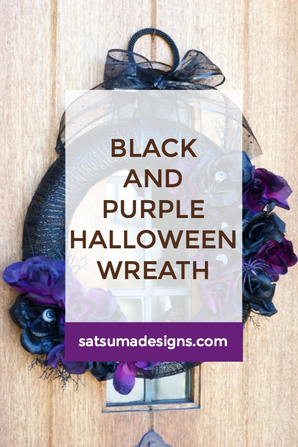 Black and Purple Halloween Wreath