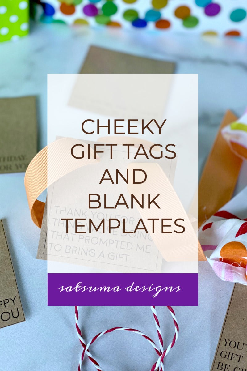 Cheeky Gift Tags with Gift Tag Templates | 3 Styles, 2 File Formats