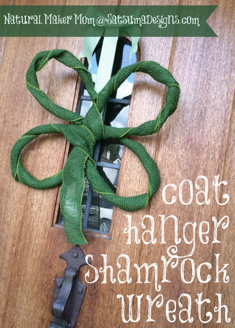 DIY Coat Hanger Shamrock Wreath