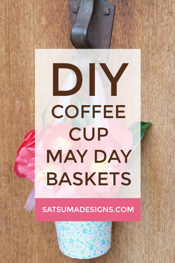 Recycled Coffee Cup May Day Basket