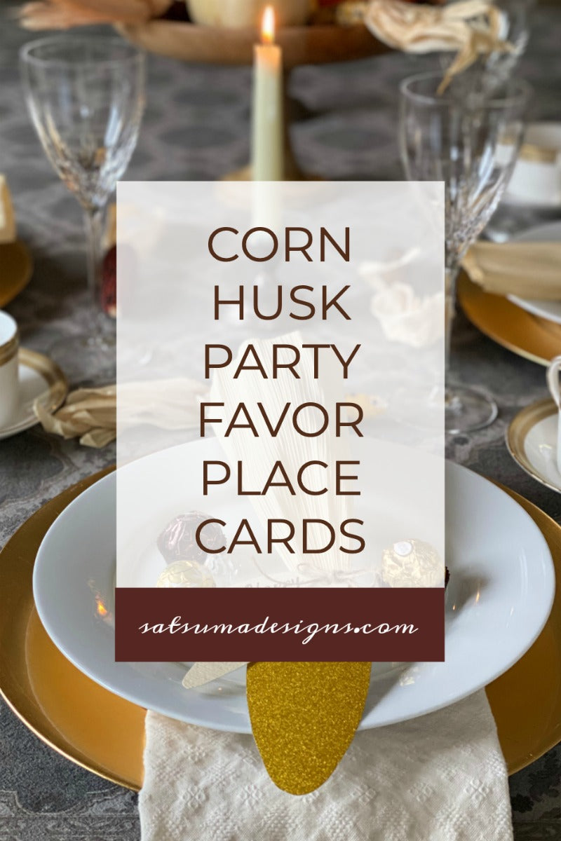 Corn Husk Party Favor Place Cards