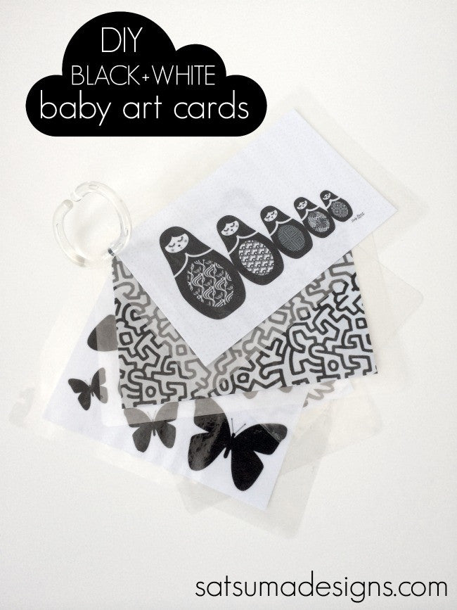 DIY Black and White Art Cards for Baby