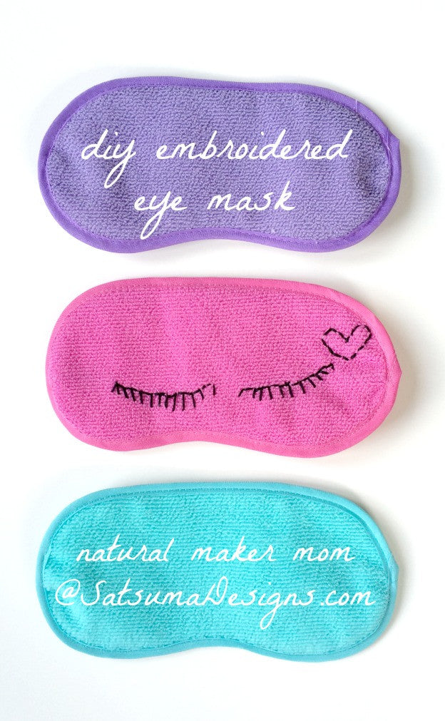 DIY Embroidered Eye Mask