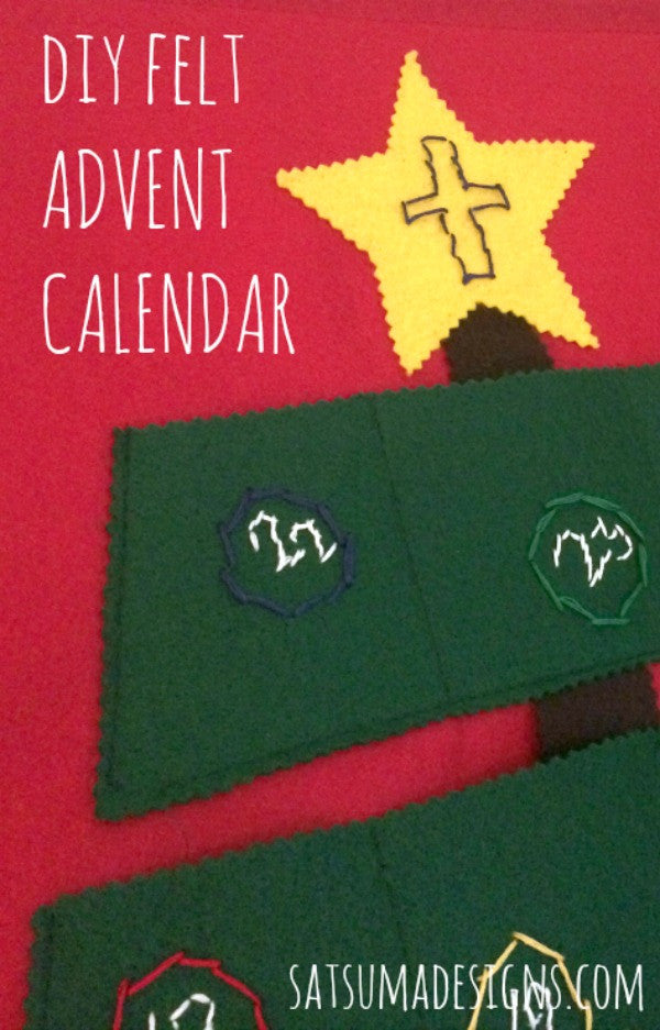 DIY Embroidered Felt Advent Calendar