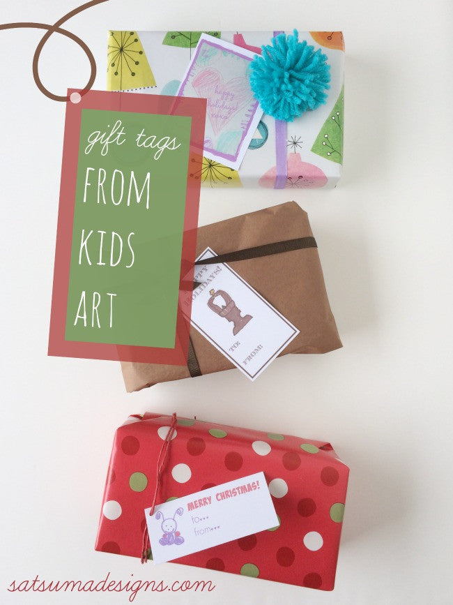 DIY Gift Tags from Kids' Art