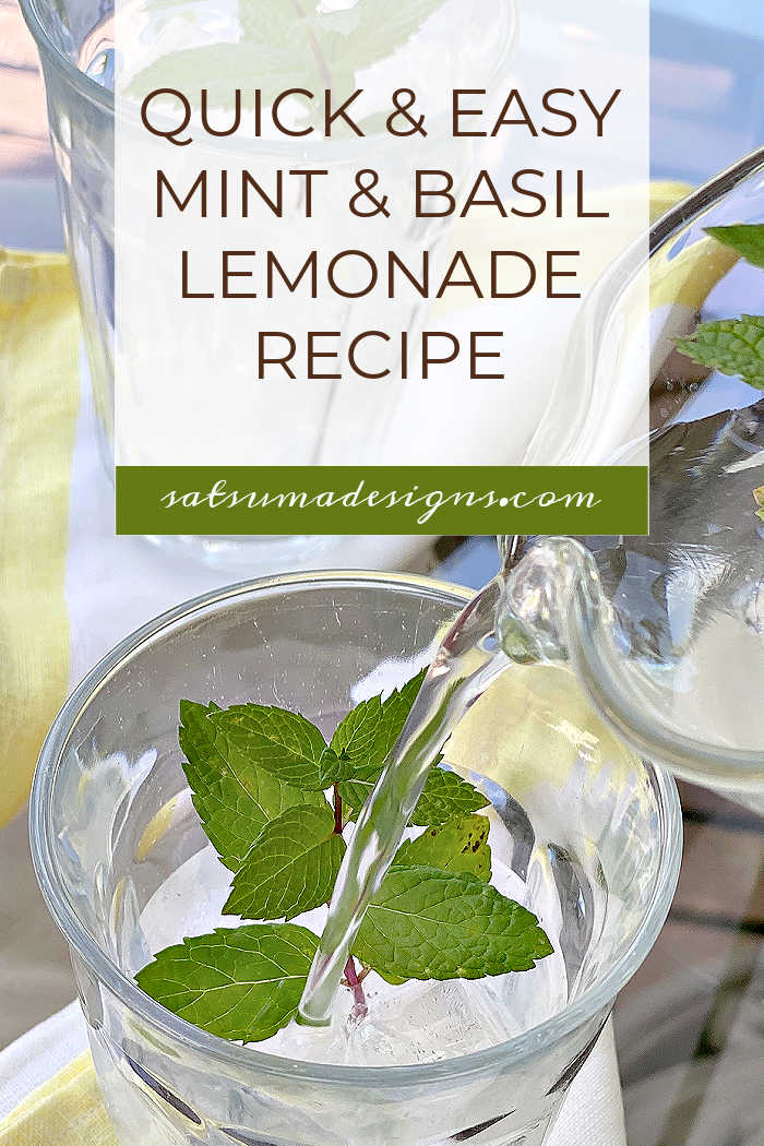 Easy 10 Minute Mint and Basil Lemonade Recipe