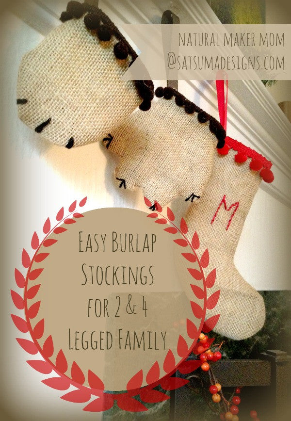 DIY Burlap Stockings for Pets and Parents