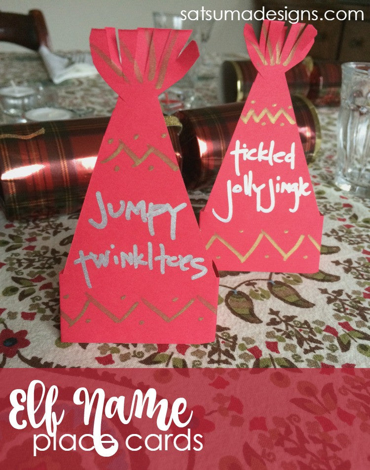 Elf Name Place Cards