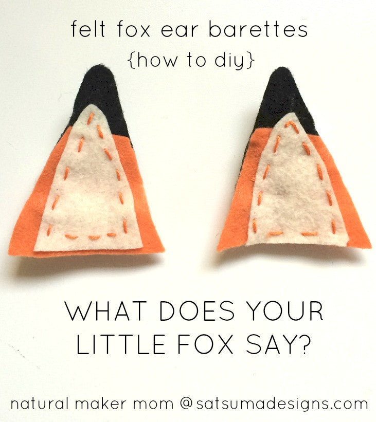 DIY Felt Fox Ear Barettes