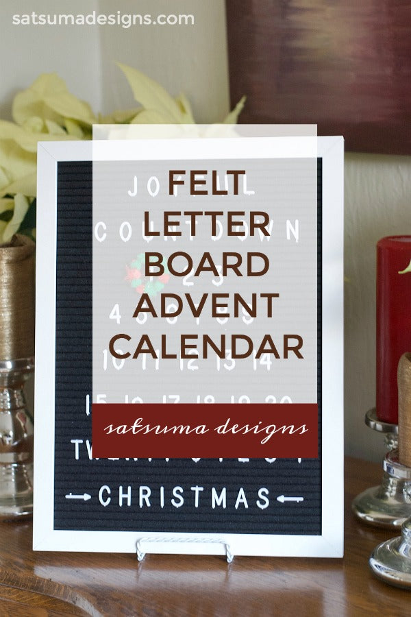 Felt Letter Board Advent Calendar