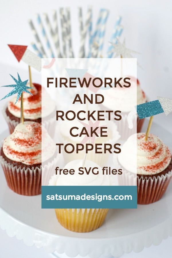 Fourth of July Fireworks Cake Toppers | Free SVG File