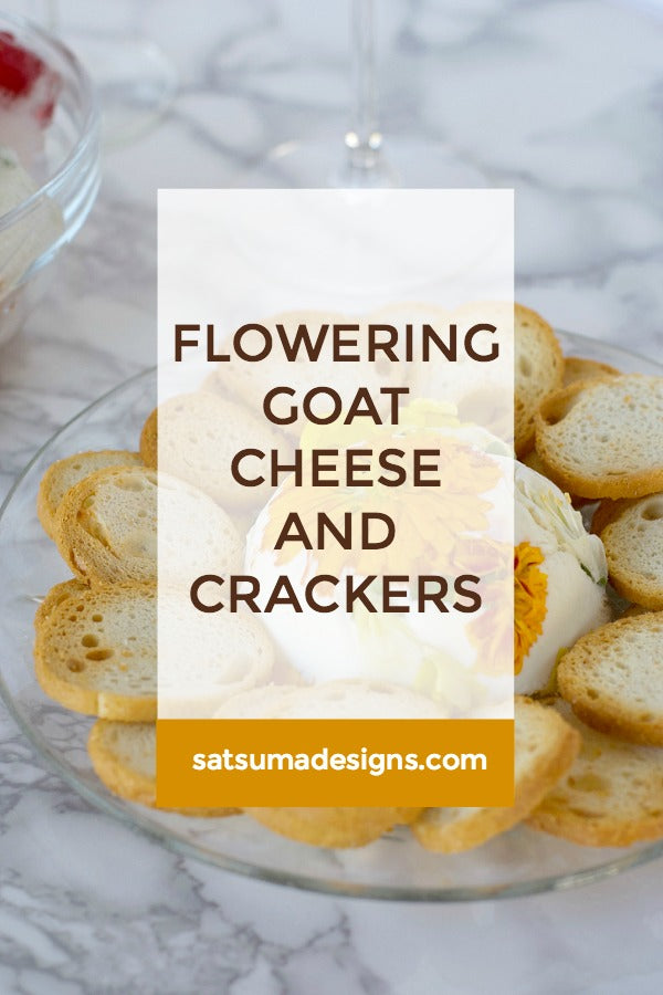 Flowering Goat Cheese and Crackers Appetizer