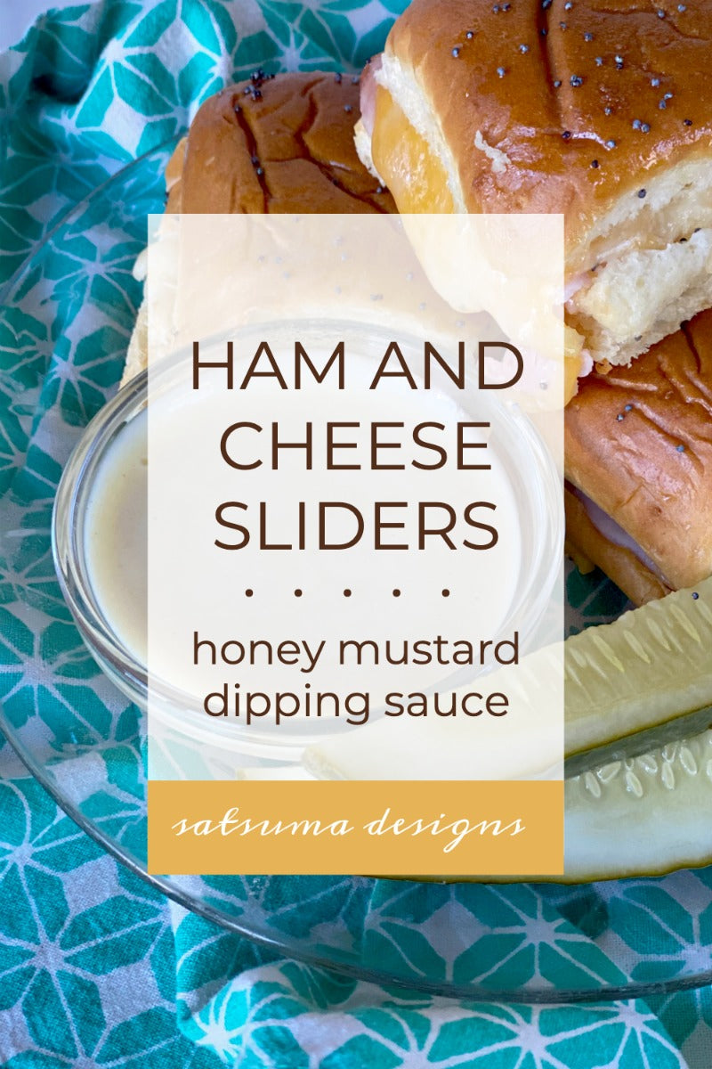 Ham and Cheese Sliders on Hawaiian Rolls with Honey Mustard Dipping Sauce