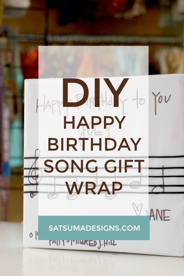 Happy Birthday Song Gift Wrap