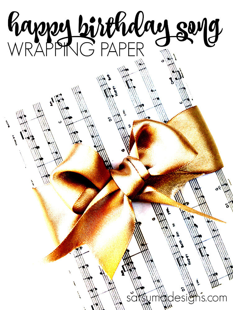 DIY Happy Birthday Song Gift Wrapping