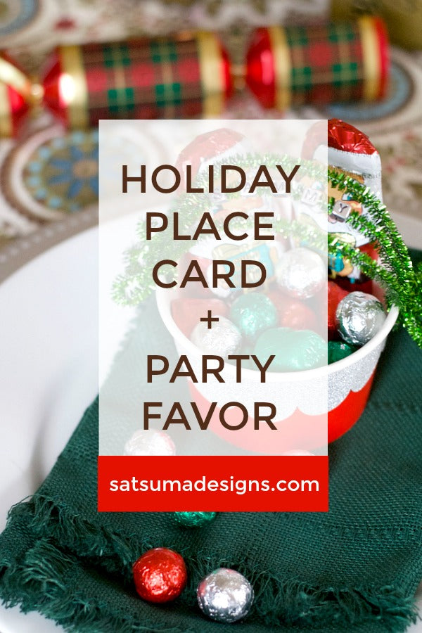Holiday Place Card and Party Favor in One