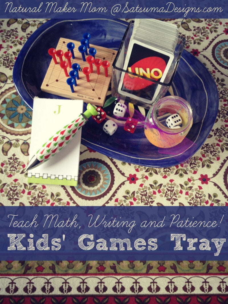 Kids Games Tray to Teach Math, Writing and Patience