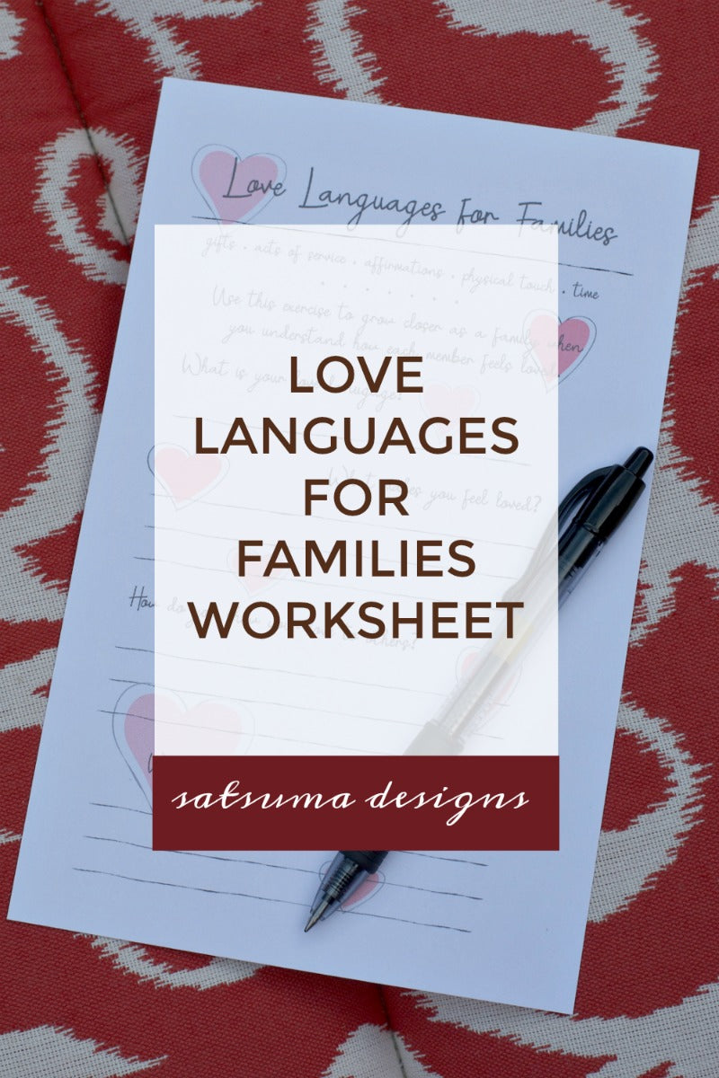 Love Languages for Families Worksheet