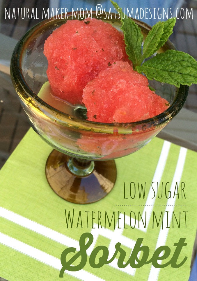 Low Sugar Watermelon Mint Sorbet