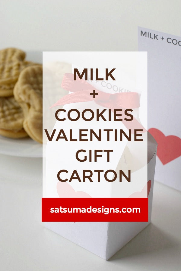 Milk and Cookies Valentine Gift Carton