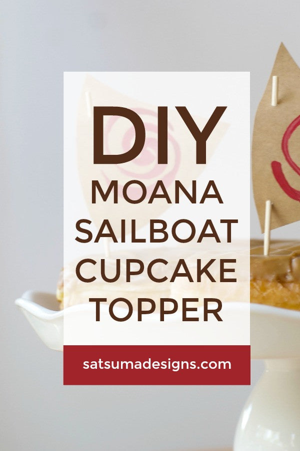 Moana Sailboat Cupcake Toppers