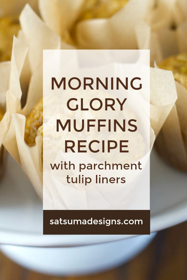 Morning Glory Muffins Recipe with DIY Tulip Parchment Liners
