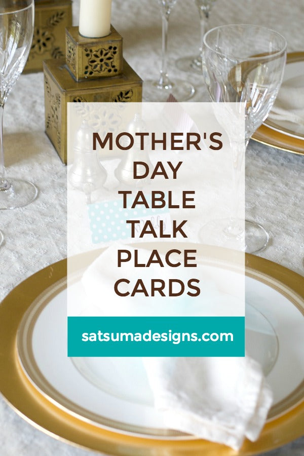 Mother's Day Table Talk Place Cards