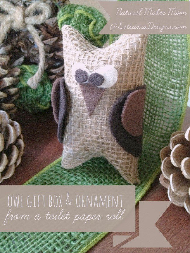 DIY Burlap Owl Gift Box and Ornament