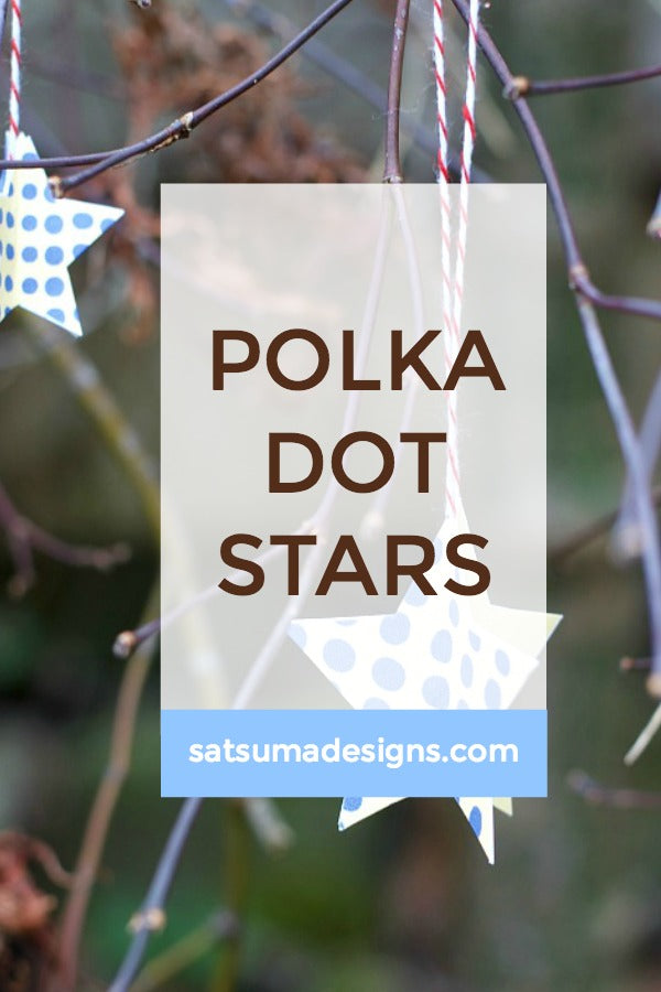 Polka Dot Paper Star Ornaments | Free Printables
