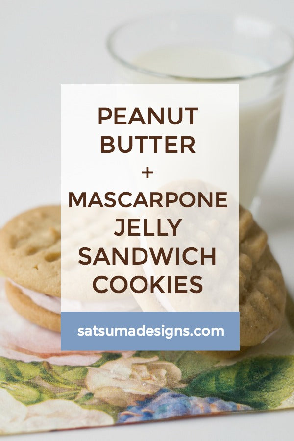 Peanut Butter Mascarpone Jelly Sandwich Cookies