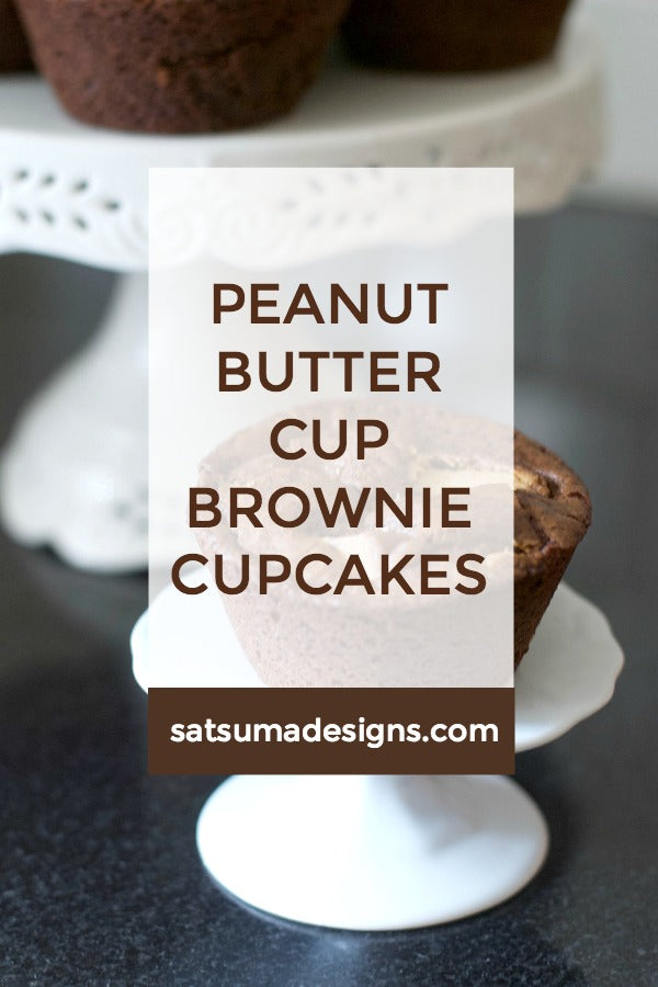 Peanut Butter Cup Brownie Cupcakes