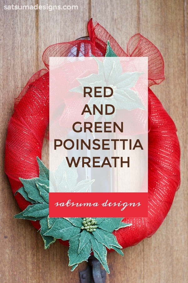 Red and Green Poinsettia Wreath