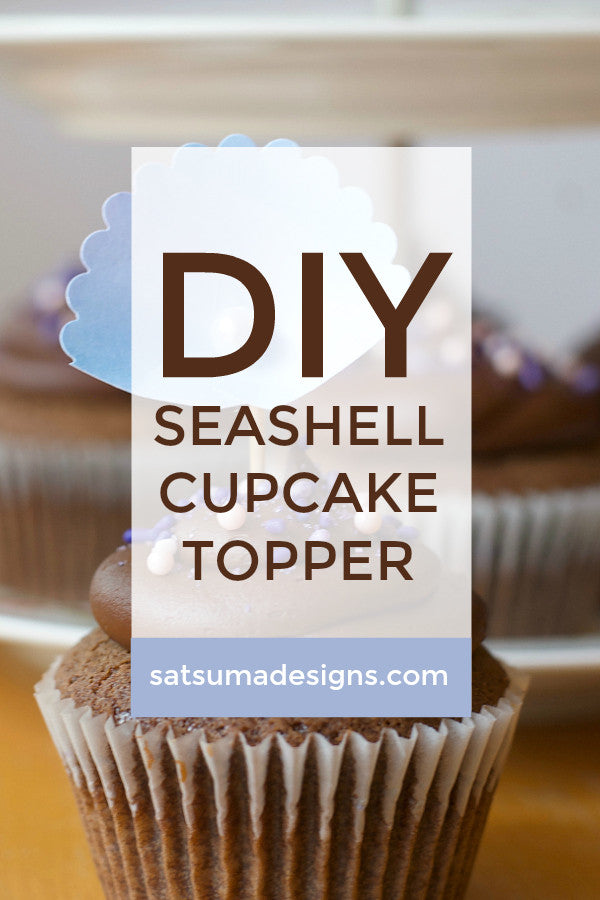 DIY Paper Seashell Cupcake Topper