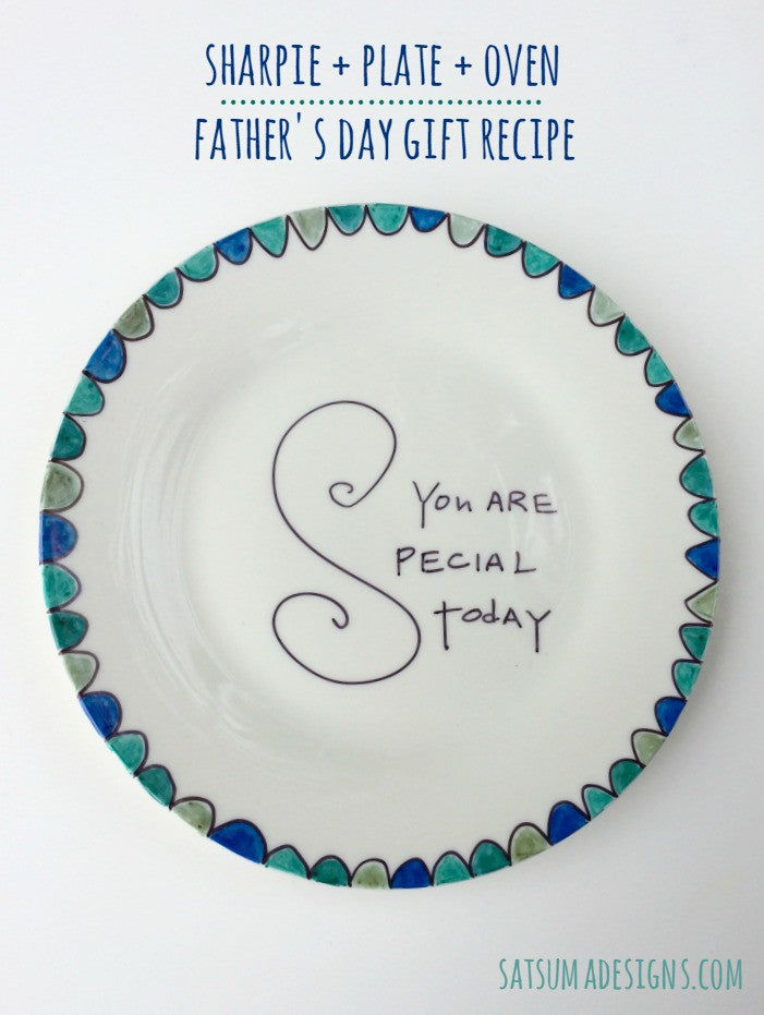 Kids DIY Father's Day Gift: You Are Special Today plate
