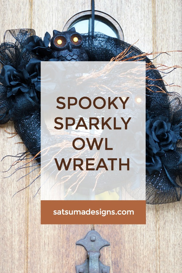 Spooky Sparkly Owl Wreath