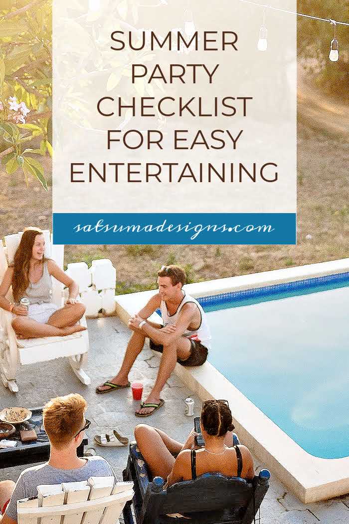 Summer Party Hosting Checklist and Prep Timeline