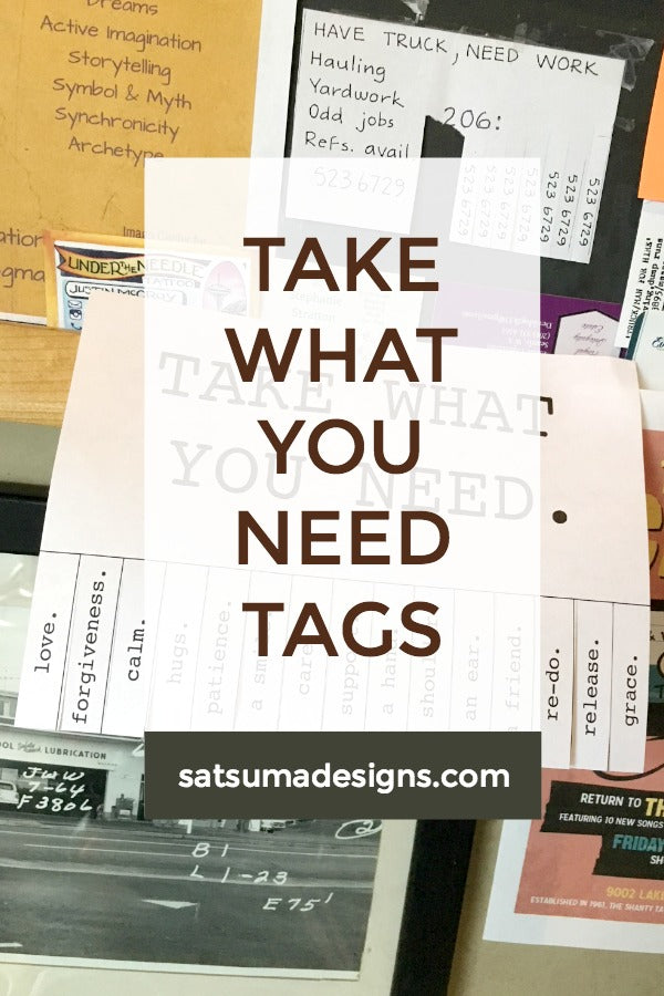 Take What You Need Tags