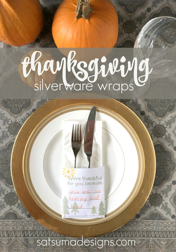 DIY Thanksgiving Gratitude Silverware Wrap for Kids