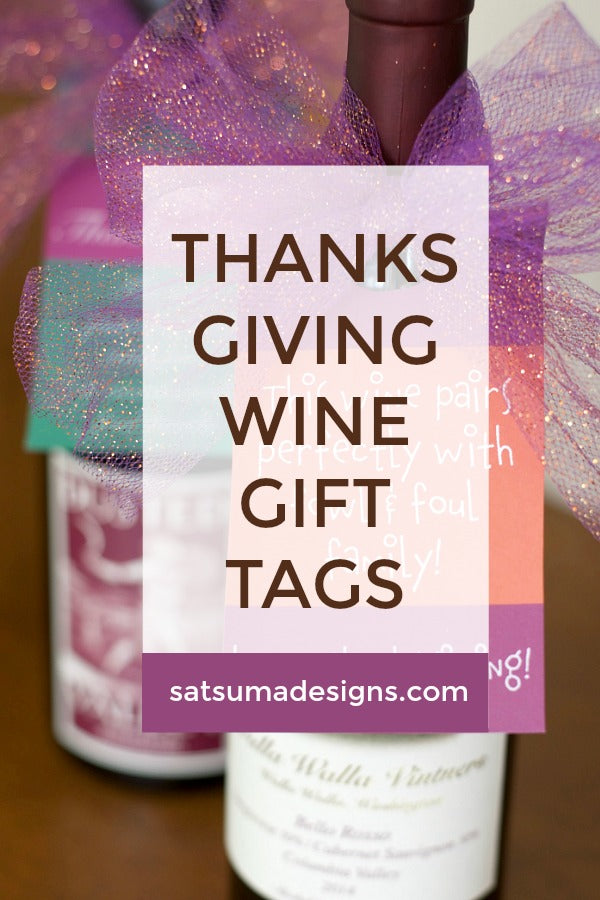 Thanksgiving Wine Bottle Gift Tag | Free Printable