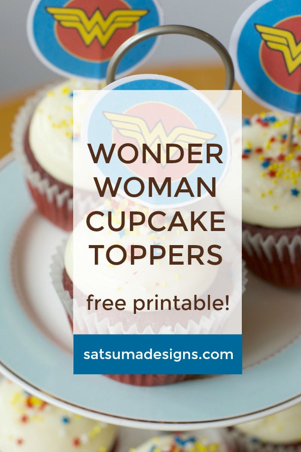 Wonder Woman and Hawk Girl Cupcake Toppers