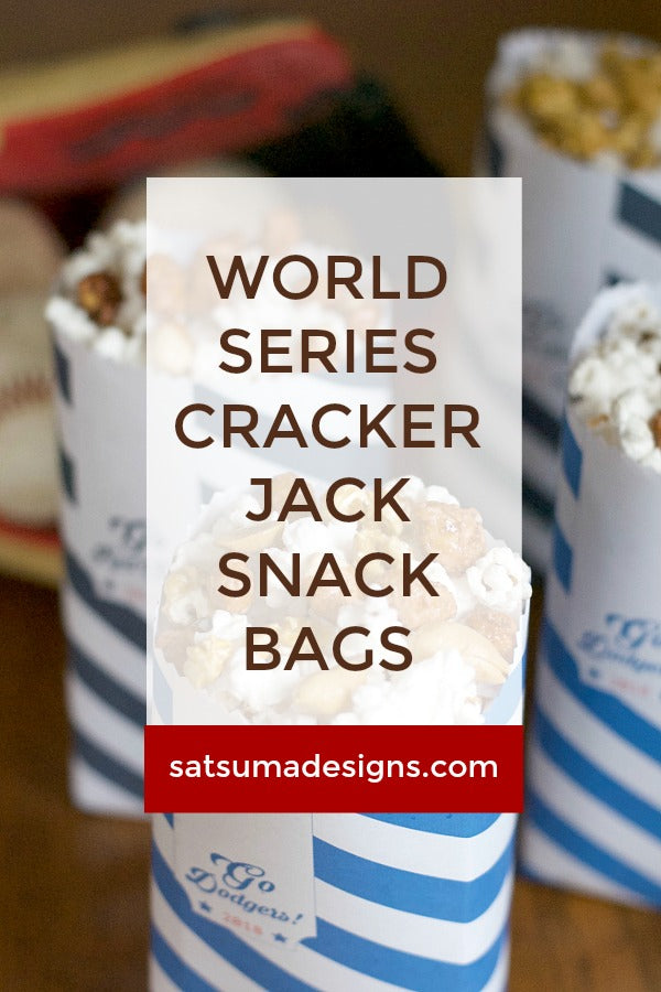 World Series Cracker Jack Snack Bags | Free Printable
