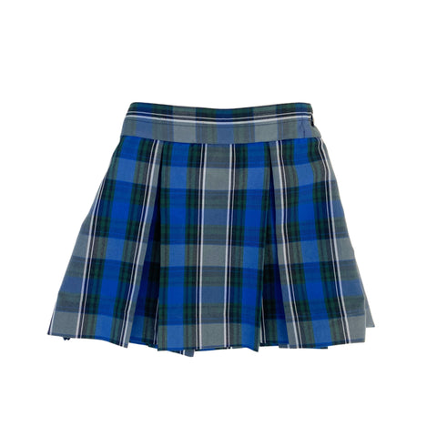 Plaid Kick Pleat Skirt